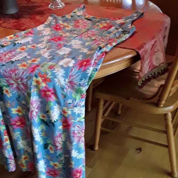 Long summer dress 100% rayon - Picture 3 of 4